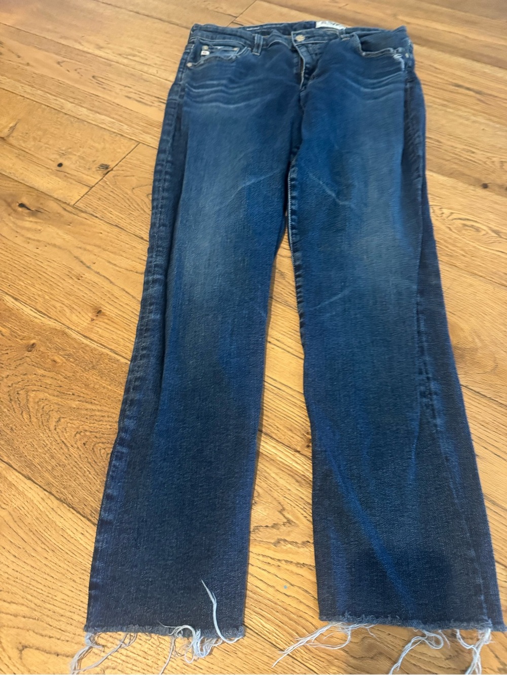 AG Adriano Goldschmied Blue Straight Leg Jeans